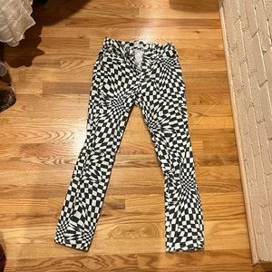 Adika checkered print jeans